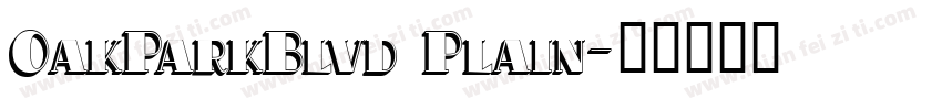 OakParkBlvd Plain字体转换
